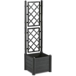 ITALIA quadratischer Blumenkasten mit Gitter  30 l  Kunststoff  Ant