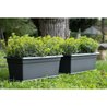 Mediterraneo Rectangular Flower Bin - 110L - 100 cm - Plastica - Antra