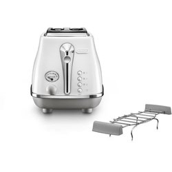 Broodrooster - DELONGHI - CTOC2103.W - 900 W - 2 sleuven - Wit