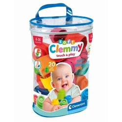 Clementoni  Clemmy Baby  Beutel mit 20 weichen Würfeln  gemischt  