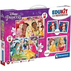Clementoni - Edukit - Princesas Disney - Caja de aprendizaje 4 en 1 - 
