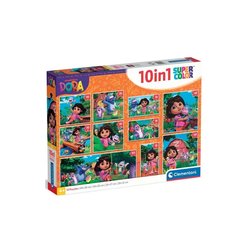 CLEMENTONI - Puzzle 10 en 1 - Dora