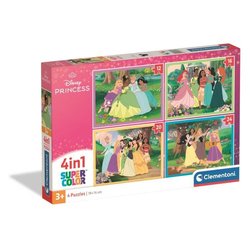 CLEMENTONI  4-in-1-Puzzle  Disney-Prinzessinnen