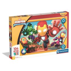 CLEMENTONI - 104 stuks Maxi - Iron Man en zijn geweldige vrienden