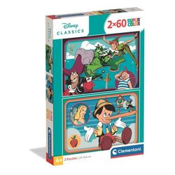 Puzzle Enfant Disney Classic 2x60 pieces Walt Disney, Fabriqué en Ital