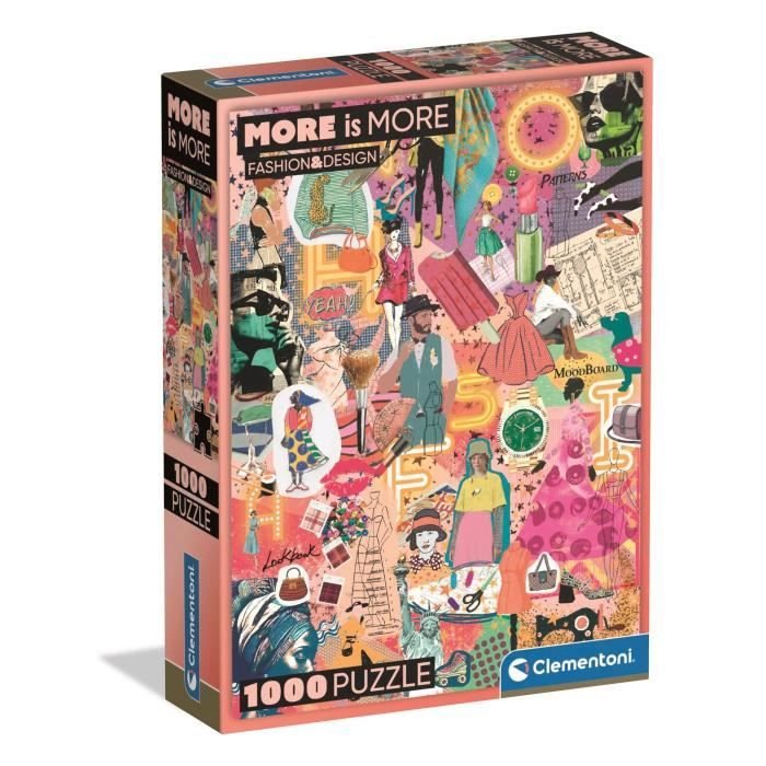 CLEMENTONI - Compacto 1000 piezas - Más es más - Moda y Diseño