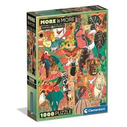 CLEMENTONI - Compacto 1000 piezas - Más es más - Animales y botánica