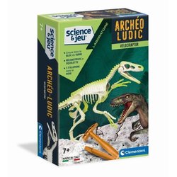 CLEMENTONI Science & Game - Archéo Ludic Vélociraptor - Juego científi