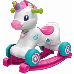 Unicornio balancín sobre ruedas - Clementoni - Rosa - Sensor de carici