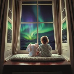 CLEMENTONI - Mi Conejo Polar - Proyector de Auroras Boreales