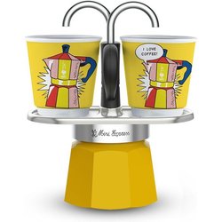 Set cafetiere italienne + 2 tasses - BIALETTI - Mini-express LICHTENST