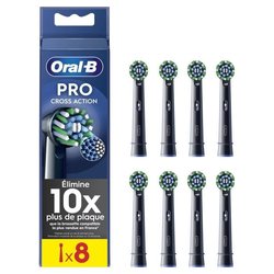 Bürsten - ORAL-B - CROSS ACTION PRO - 8er-Pack - Schwarz