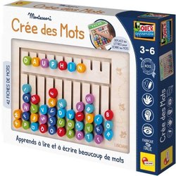 Ricerca di parole - Gioco Montessori - MONTESSORI - Tavola di legno, l