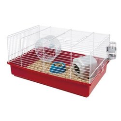 Cage hamster 46*29*23 cm- Une roue, une mangeoire, une maisonnette, un