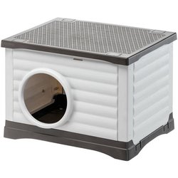 Nische - FERPLAST - PETVILLA 60 - 54 x 43 x 38,5 cm - Weiß / Grau