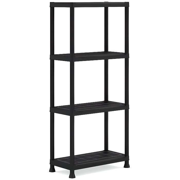 Etagere modulable KETER - Noir - 60 x 30 x 135 cm - 4 tablettes résist
