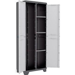 KIS Linear Utility Storage Cabinet - 68 x 39 x 173 cm - Black and Gray