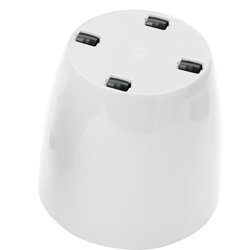 Maceta brillante - GARDEN ID - Blanco Brillante con ruedas - 35 x 32 c