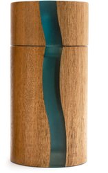 Macina sale - BISETTI - POSITANO - 13 cm - Acacia / Resina blu