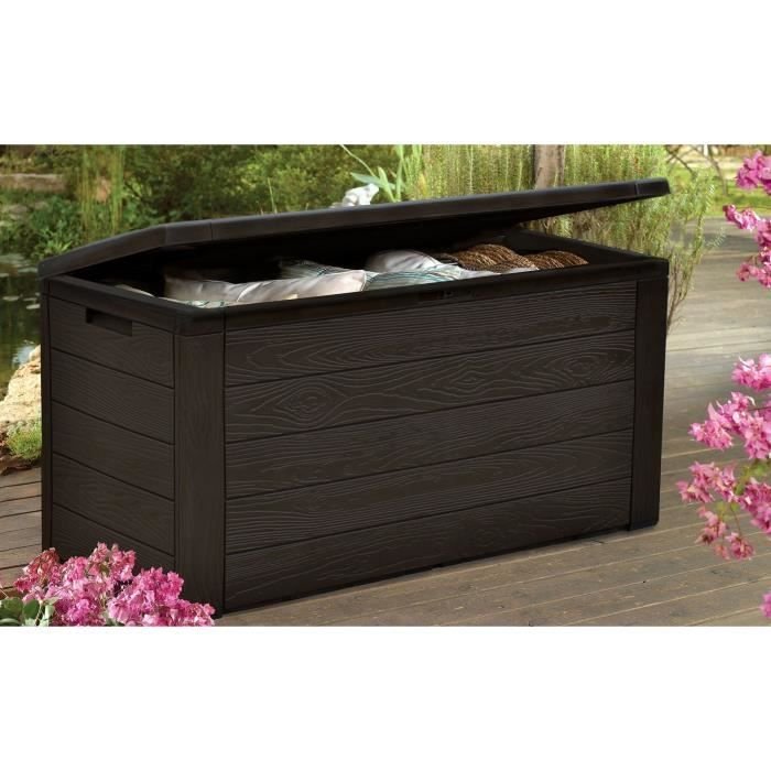 TOOD Koffer voor harsopslag - 300 L - Bruin houtlook - 120 x 46 x 58 c