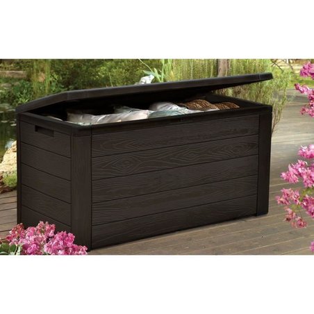 TOOD Koffer voor harsopslag - 300 L - Bruin houtlook - 120 x 46 x 58 c