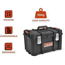 Mallette a outils - TOOD - Étanche - Séparateurs range-outils - 53x37x