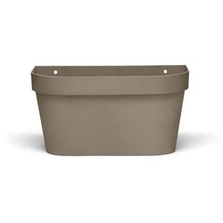 Wandtopf - GARDEN ID Star - Taupe 36 x 16 cm - Wasserreserve mit Überl