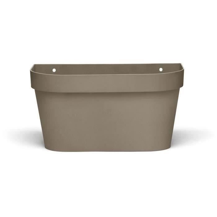 Maceta de pared - GARDEN ID Star - Taupe 36 x 16 cm - Reserva de agua 