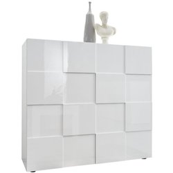 Sideboard  MILANO  2 Türen  glänzend weiß lackiert  121 x 42 x 111