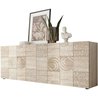 Sideboard - MIRONA - 4 Türen - Samoa-Eiche mit Siebdruck - 241 x 43 x 