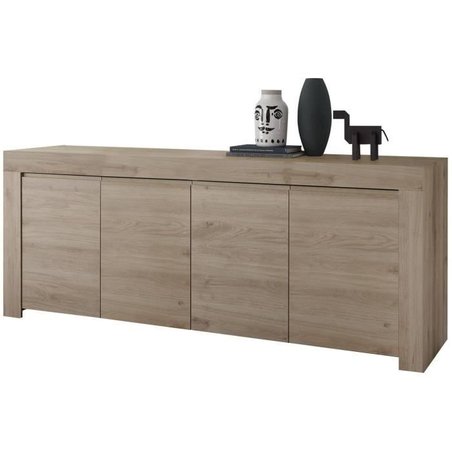 Sideboard - FAENZA - 4 Türen - Eiche hell - 210 x 42 x 81 cm