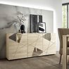 Buffet Victory - Dekor Chene Sonoma - 3 Türen - Spiegel - L 181 x D 42