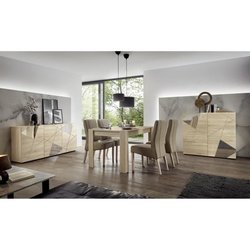 Buffet Victory - Dekor Chene Sonoma - 3 Türen - Spiegel - L 181 x D 42