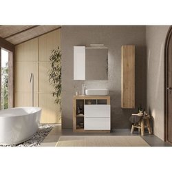 Hamburger L78 Badezimmermöbel Set - Becken + 2 Schubladen + 3 Nischen 