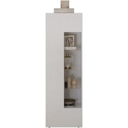 Vitrine - RICCIONE - Blanc laqué brillant - 1 porte en verre - 60 x 42