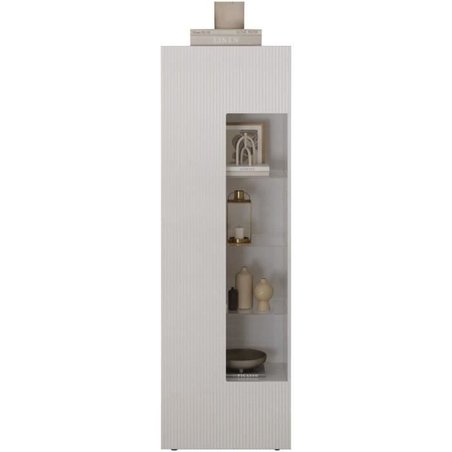 Vitrine - RICCIONE - Blanc laqué brillant - 1 porte en verre - 60 x 42