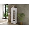 Vitrine - RICCIONE - Blanc laqué brillant - 1 porte en verre - 60 x 42