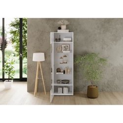 Vitrine - RICCIONE - Blanc laqué brillant - 1 porte en verre - 60 x 42