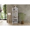 Vitrine - RICCIONE - Blanc laqué brillant - 1 porte en verre - 60 x 42