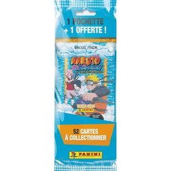 Fat Pack 1 Tasche gekauft + 1 gratis  PANINI  Naruto  52 Karten