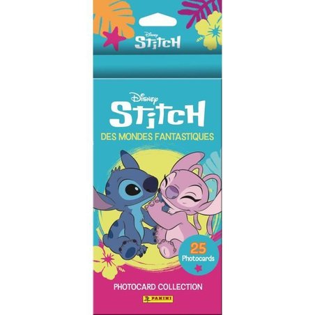 Blister - PANINI - STITCH PHOTOCARDS - 4 fundas + 1 gratis - 25 tarjet