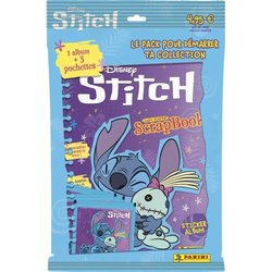 Álbum + 3 fundas - PANINI - STITCH 2 - MY SUPER SCRAPBOOK - 15 pegatin