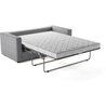 3-Sitzer-Sofa  Delta  Malmo 83 hellgrauer Stoff  Semi-Express-Umbau