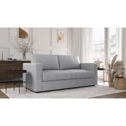 3-Sitzer-Sofa  Delta  Malmo 83 hellgrauer Stoff  Semi-Express-Umbau