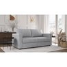 3-Sitzer-Sofa  Delta  Malmo 83 hellgrauer Stoff  Semi-Express-Umbau