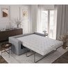 3-Sitzer-Sofa  Delta  Malmo 83 hellgrauer Stoff  Semi-Express-Umbau