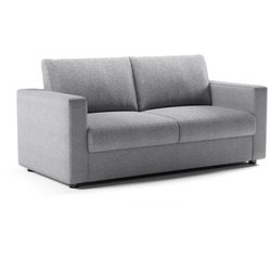 3-Sitzer-Sofa  Delta  Malmo 83 hellgrauer Stoff  Semi-Express-Umbau