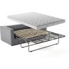 3-Sitzer-Sofa  Delta  Malmo 83 hellgrauer Stoff  Semi-Express-Umbau