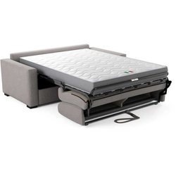 Canapé convertible express JOHN - 3 places - Tissu gris - 190 x 100 x 