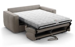 Canapé convertible express - 3 places - SQUARE - Tissu Beige - 200 x 1